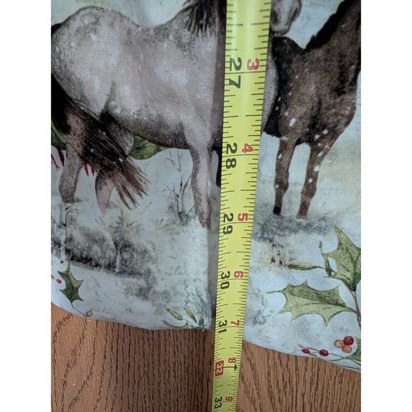 STUNNING Handmade Christmas Horse Reversible Quilt Curtain Flag 31" x 23" - Picture 12 of 13
